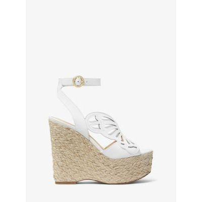 felicity leather butterfly wedge