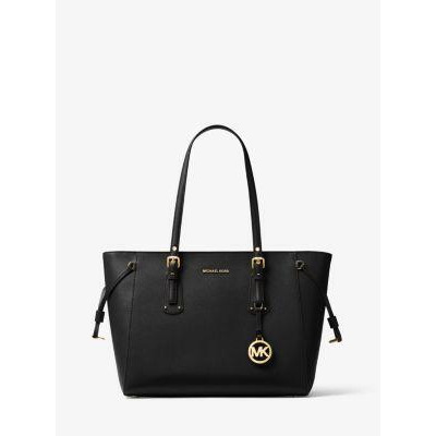 voyager small crossgrain leather tote