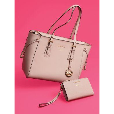 michael michael kors voyager small crossgrain leather tote bag
