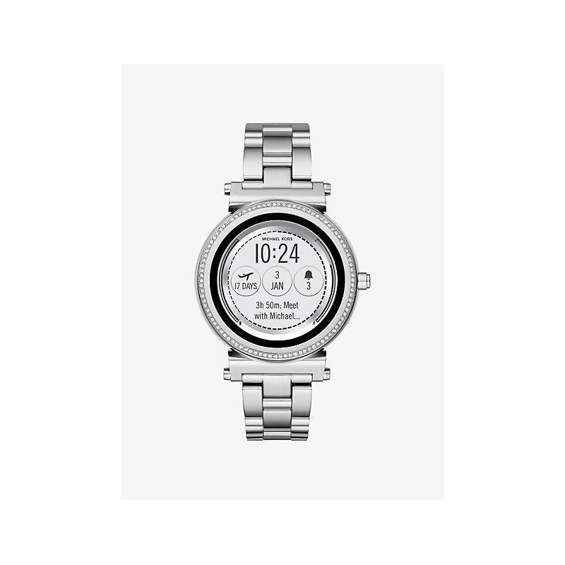 Sofie Pave Silver-Tone Smartwatch from 