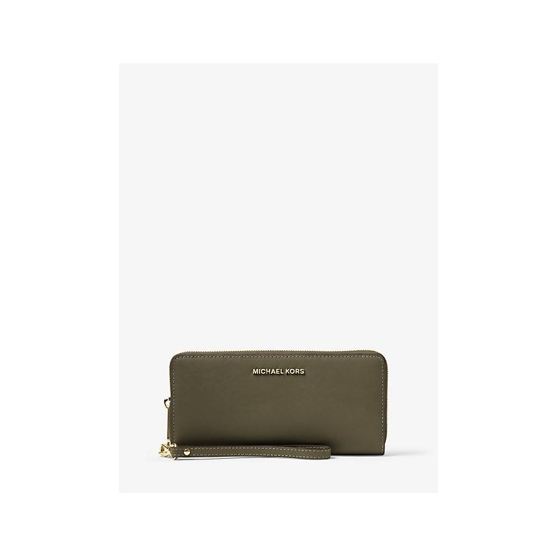 leather continental wristlet michael kors