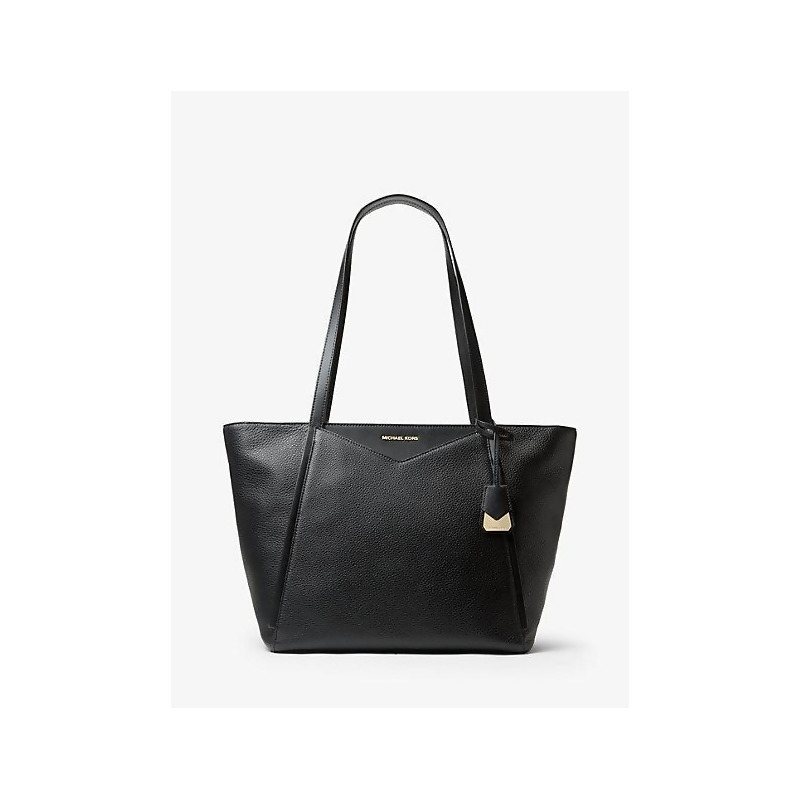 whitney large pebbled leather tote