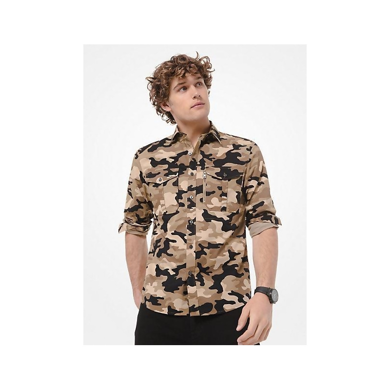 slim fit camo shirt