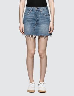 levi's deconstructed denim skirt