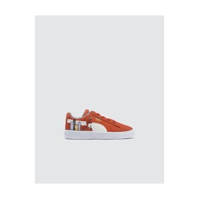 kids red puma suede