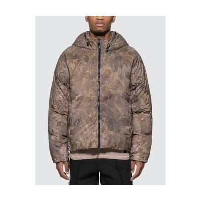 camo hooded puffer jacket