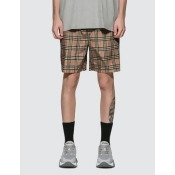 check drawcord swim shorts