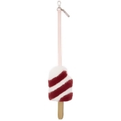 Fendi Red and White Fur Ice Cream Keychain Fendi Red and White Fur Ice Cream Keychain