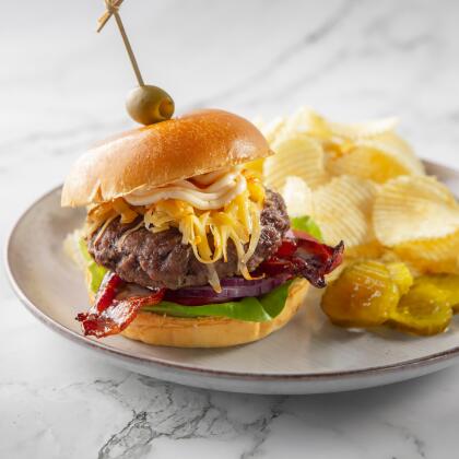 Rastelli's Black Agnus Chuck & Ribeye Beef Butcher Burgers (24-5.33oz. Burgers) 8 lbs Total alternate image