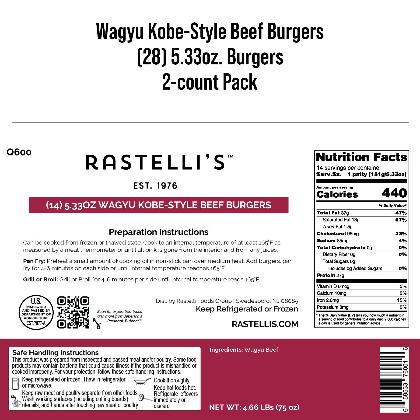 Rastelli's Wagyu Beef Butcher Burgers alternate image