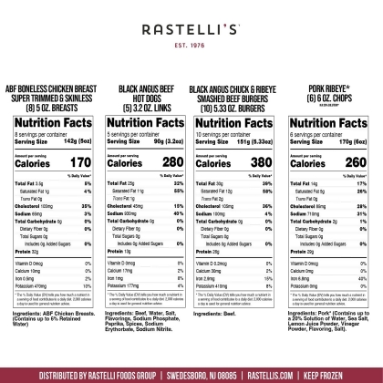 Rastelli's Freezer Filler Pack, 34 total pieces, 10.08lbs alternate image