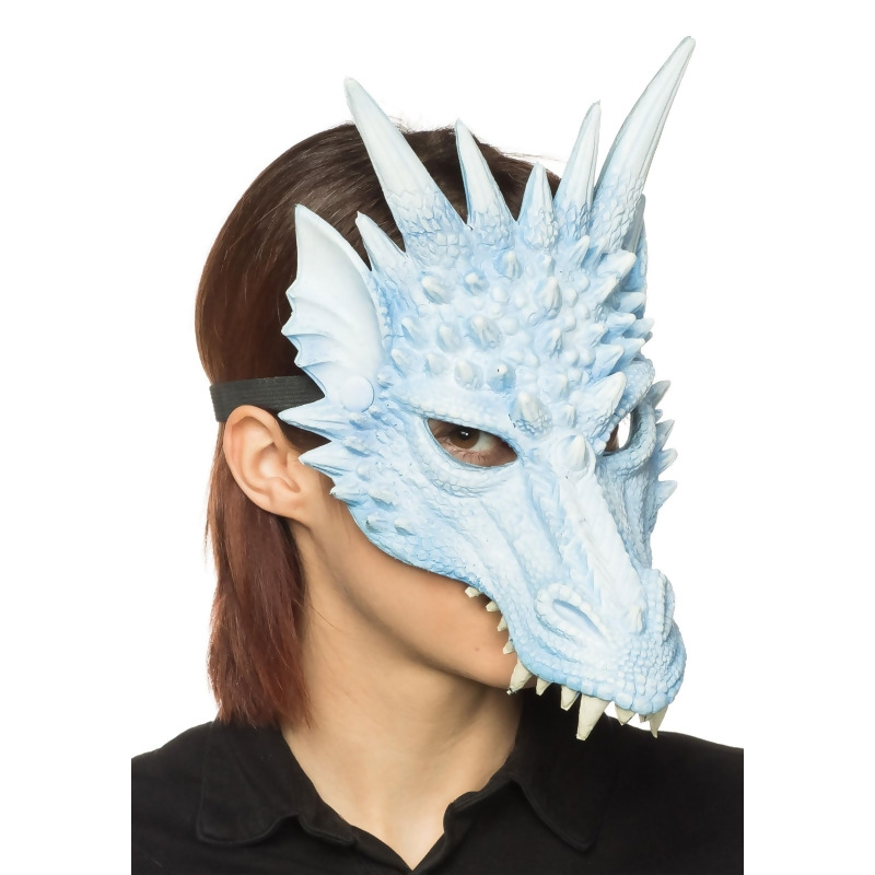 Download Horned Ice Blue Dragon Half Mask From Halloweencostumes Com At Shop Com