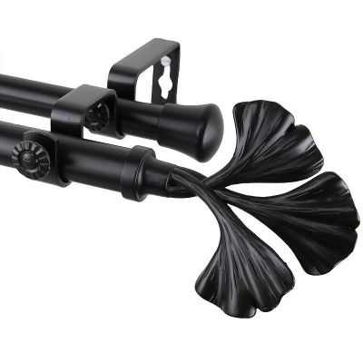 Fortune 13 16 Adjustable Double Curtain Rod Black Curtain Rods