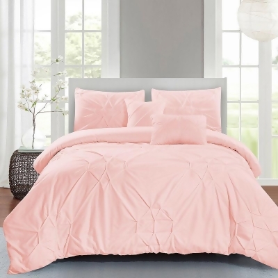 Wonder Home Starburst 5 Pc Cotton Comforter Set Pink Queen From