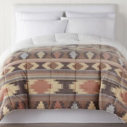 North Pole Trading Co Faux Mink To Sherpa Comforter Size Twin