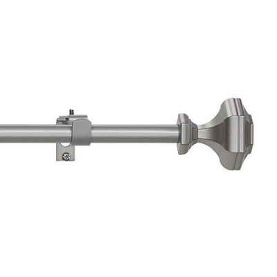 Buono II Harlow 3/4 IN Curtain Rod, One Size , Silver from ...