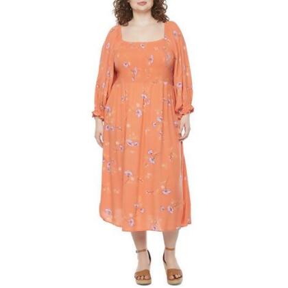 orange peasant dress