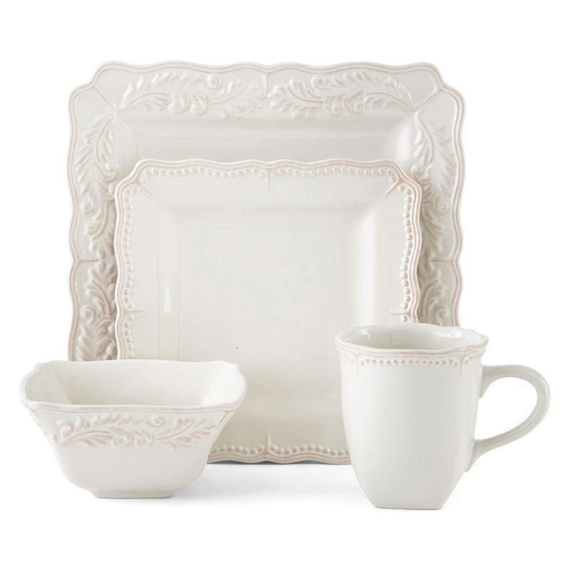 Jcpenney Homeâ ¢ Amberly 16Pc. Square Dinnerware Set Jcp Home