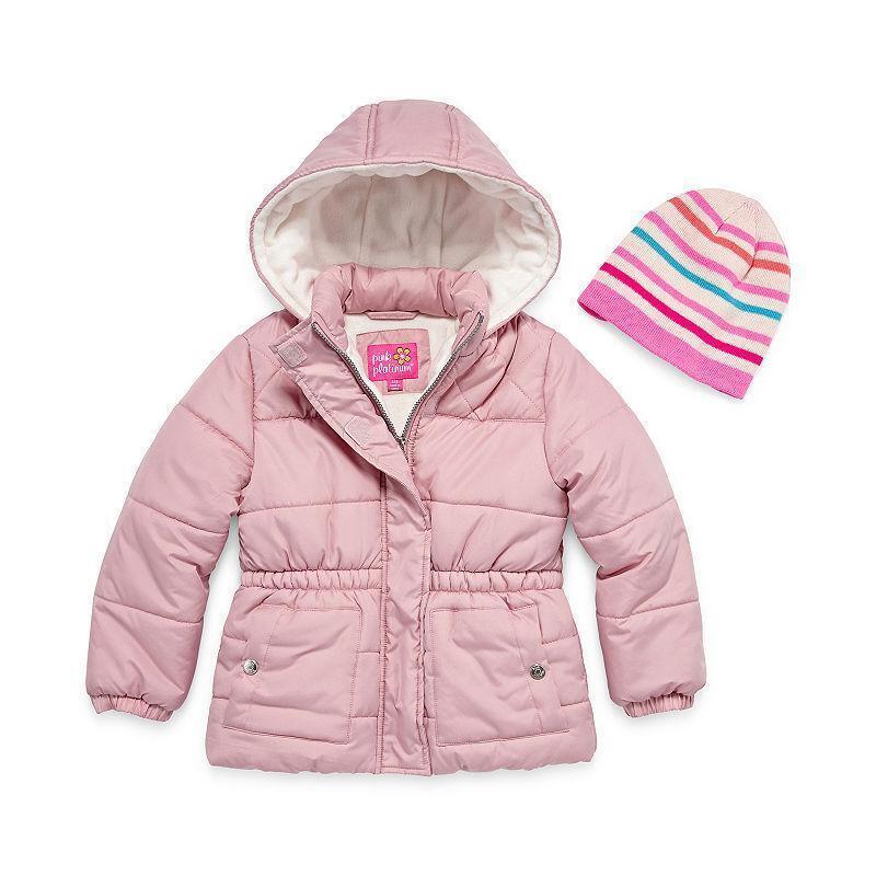 pink platinum puffer jacket