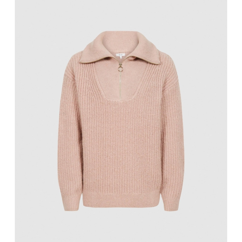 zip neck jumpers womens