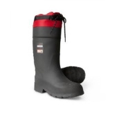 Aggressor Women's Insulated Steel Toe Steel Plate Rubber Boots Black/Red 8 Aggressor Women's Insulated Steel Toe Steel Plate Rubber Boots Black/Red 8