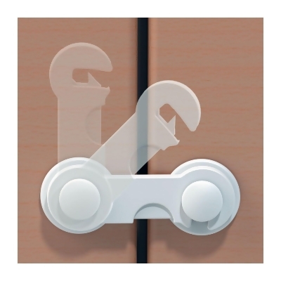 Reer Cabinet Latch Lock For Double Doors White 1 Per Pack From