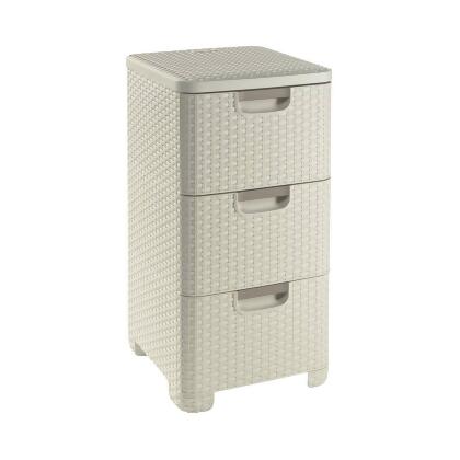 Rattan Style Drawer 3 Off White 3x14l From Eamart Singapore At