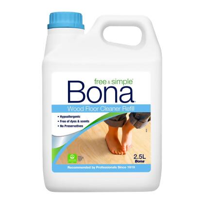 Bona Free And Simple Wood Floor Cleaner Refill 2 5l From Eamart