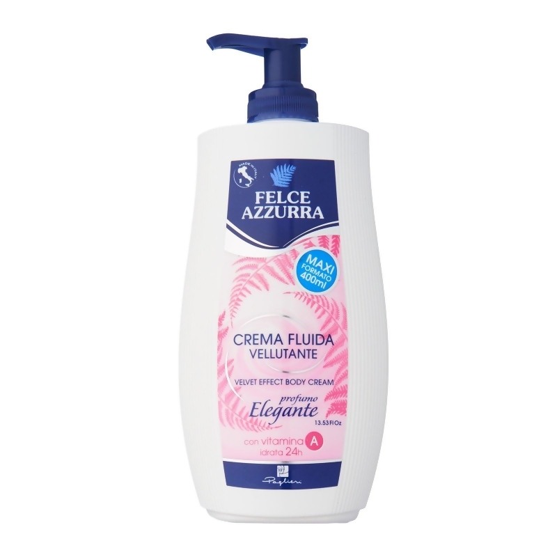 Felce Azzurra Velvet Effect Body Creme With Vitamin A Elegante 400ml From Eamart Singapore At Shop Com Sg