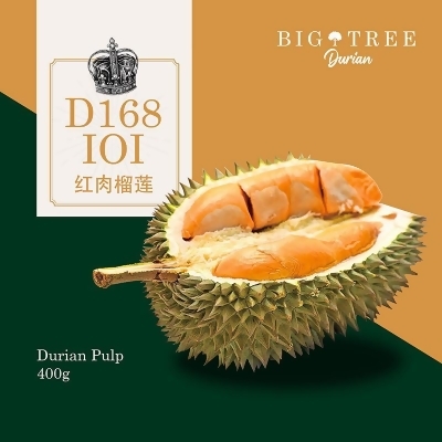 Big Tree Durian: D168 IOI 红肉榴莲 Durian Pulp 400g 