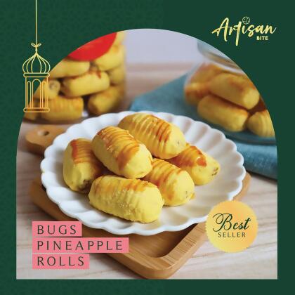 Artisan Bite Premium Raya Ramadan Pineapple Bugs Roll 