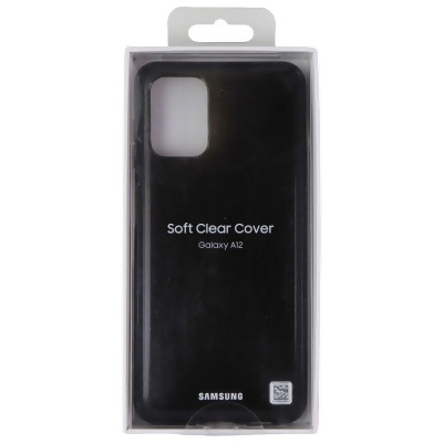 Samsung Soft Clear Cover for Galaxy A12 Smartphones - Black (EF-QA125TBEVZW) 