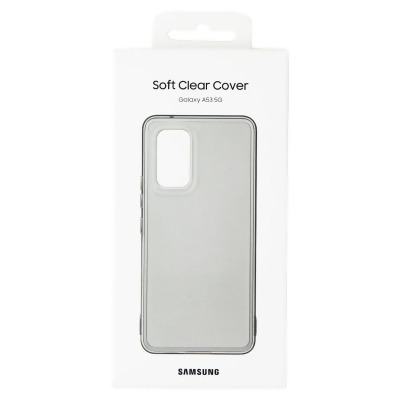 Samsung Official Soft Clear Cover for Samsung Galaxy A53 5G Smartphone - Black 