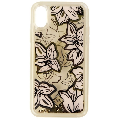 Vera Bradley Glitter Flurry Case for Apple iPhone X - White Flowers/Gold Glitter 