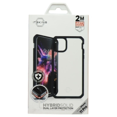 ITSKINS Hybrid Solid Dual Layer Case for Apple iPhone 11 Pro - Clear/Black 