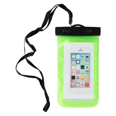 Universal Water Resistant Pouch for Smartphones with Carrying Cord - Green 