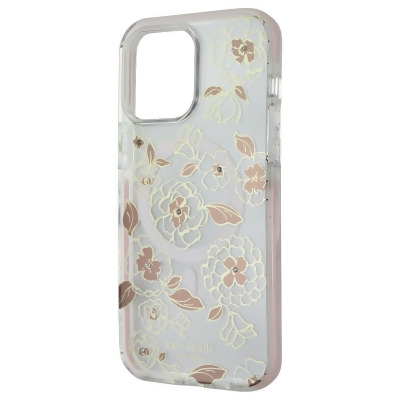 Kate Spade Defensive Case for MagSafe for iPhone 14 Pro Max - Gold Floral 
