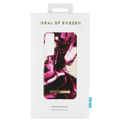 iDeal of Sweden Printed Case for Samsung Galaxy S22 - Golden Ruby Marble 