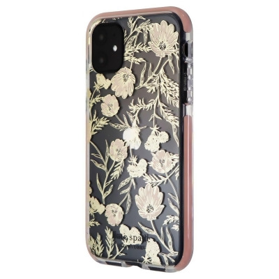 Kate Spade Defensive Hardshell Case for Apple iPhone 11 - Blossom Pink/Gold Gems 
