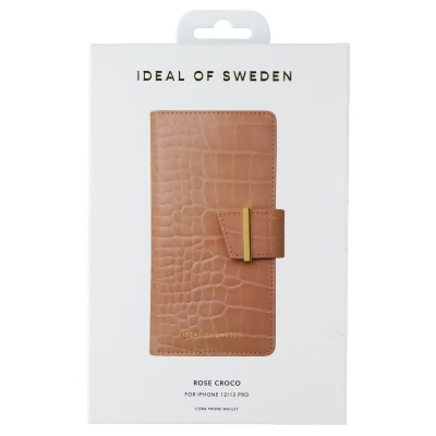 iDeal of Sweden Phone Wallet Case for Apple iPhone 12 and 12 Pro - Rose Croco 