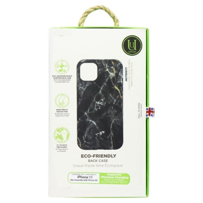 Unique London Eco-Friendly Back Case for Apple iPhone 11 and XR - Black Marble 