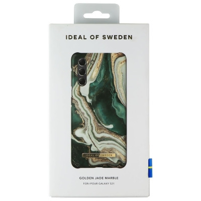 iDeal of Sweden Hard Case for Samsung Galaxy S21 - Golden Jade Marble/Green 