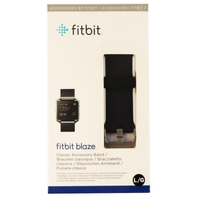 Fitbit Blaze Classic Accessory Band - Black / Large (FB159ABBKL) 