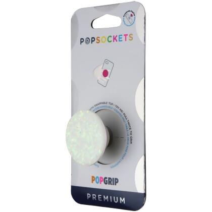 PopSockets Phone and Tablet Premium Swappable PopGrip - Iridescent Confetti  White