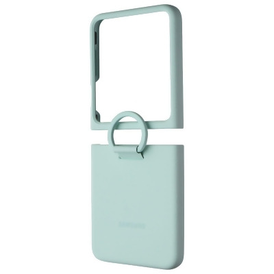 SAMSUNG Official Silicone Cover Case with Ring for Galaxy Z Flip5 - Ocean Green 