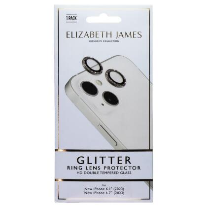 Elizabeth James Ring Lens Protector for iPhone 15/15 Plus - Glitter 