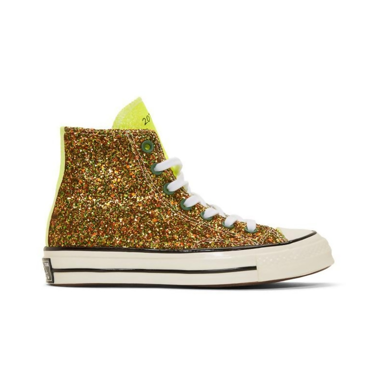 green glitter converse