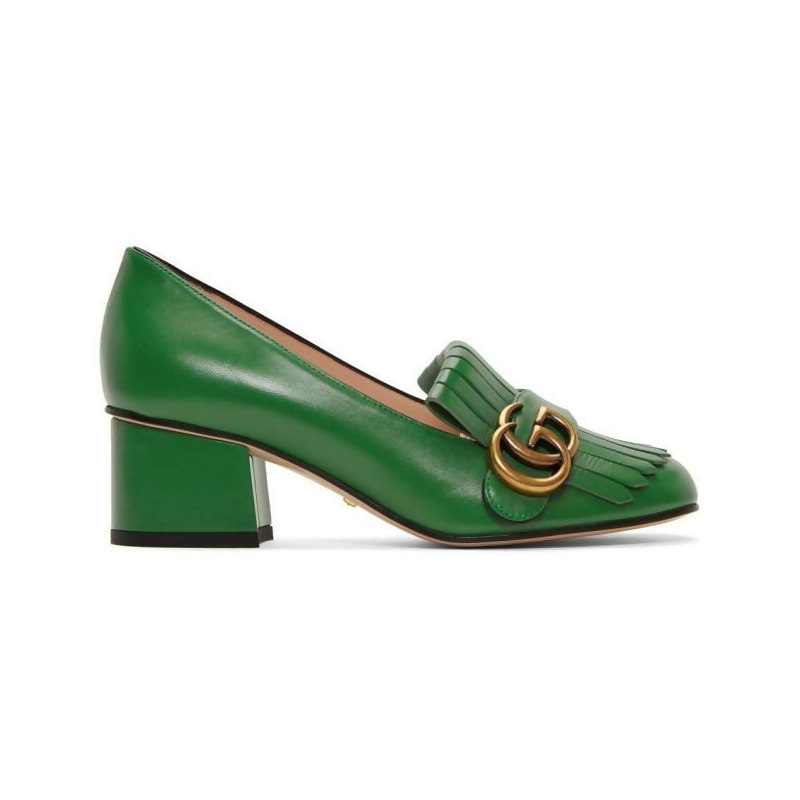 gucci green pumps