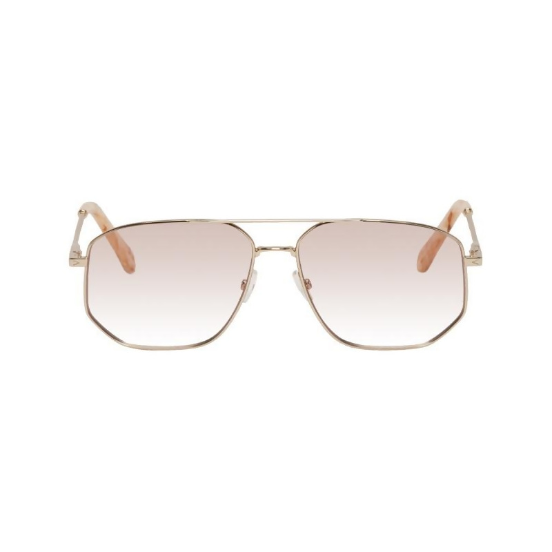 chloe square aviator sunglasses