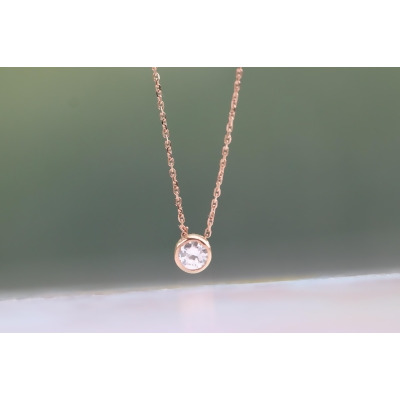 18K Round Brilliant Diamond Necklace 20分單鑽項鍊 
